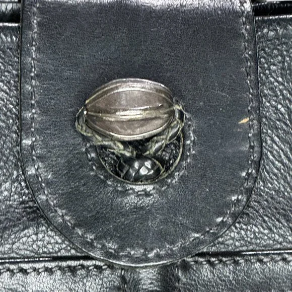 Artisan Leather Ostrich Panel Purse, one of a kind, durable, el cuero del toro - Picture 8 of 12